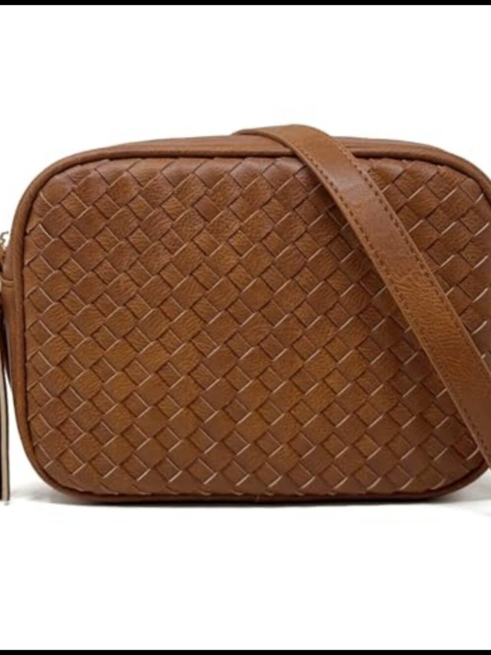 Woven Crossbody Bag Small Boho Purse Faux Leather Roomy Everyday